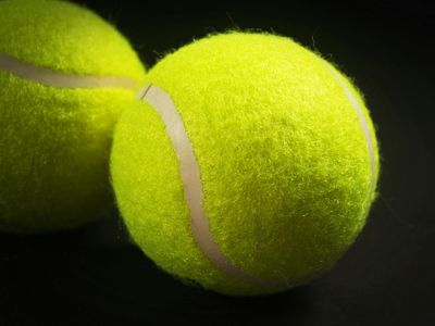 Close up of sports equipment on dark background